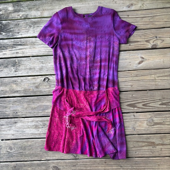 VTG ‘90s Purple Carole Little Column Dress - Picture 1 of 5